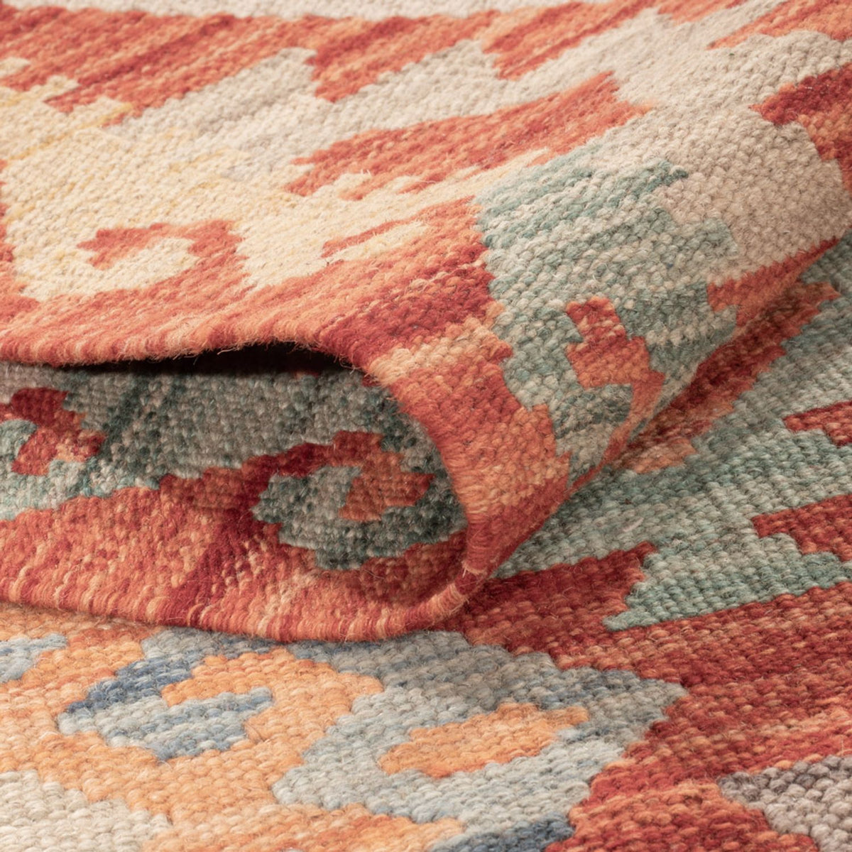 Kelim Carpet - Splash - 169 x 125 cm - flerfarvet