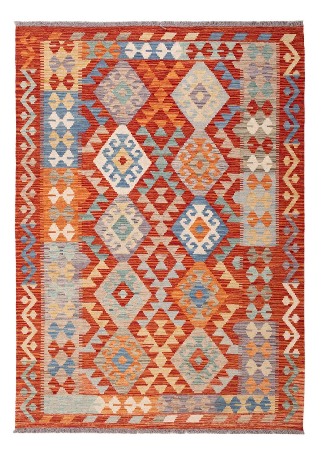 Kelim Carpet - Splash - 174 x 126 cm - flerfarvet