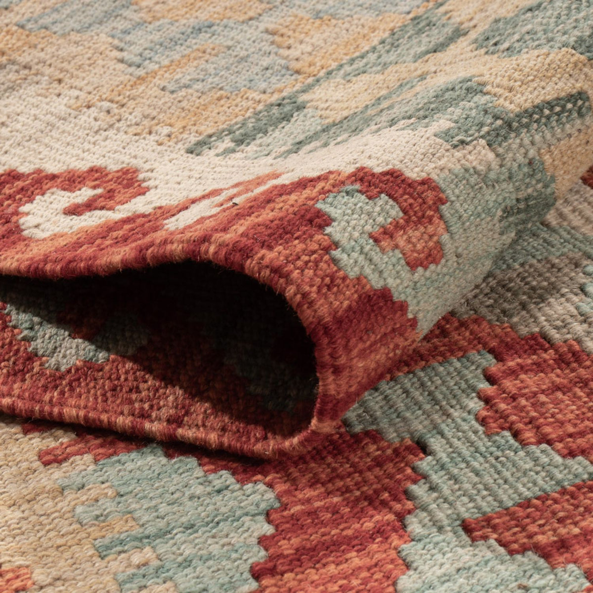 Kelim Carpet - Splash - 174 x 125 cm - flerfarvet