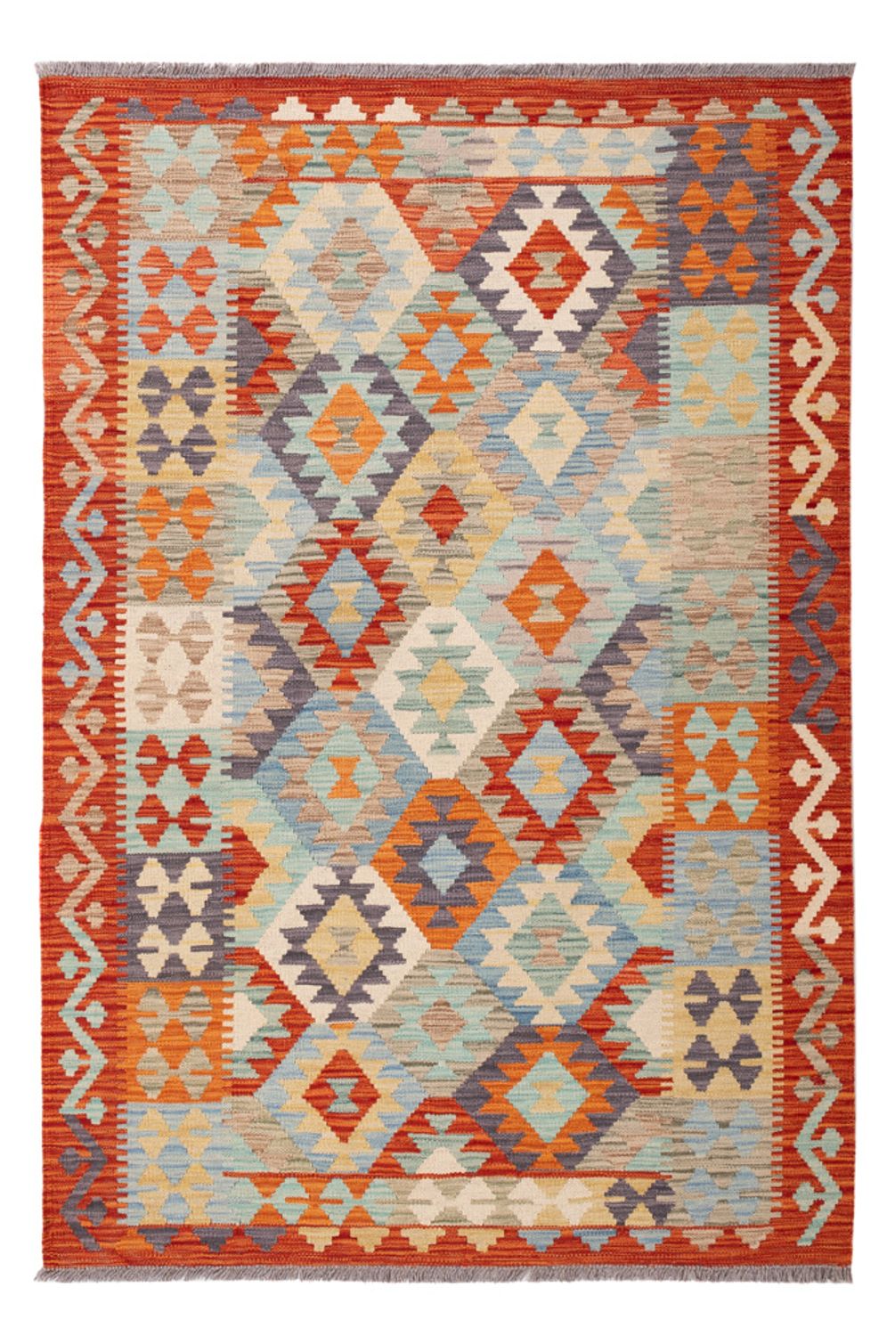 Kelim Carpet - Splash - 181 x 120 cm - flerfarvet