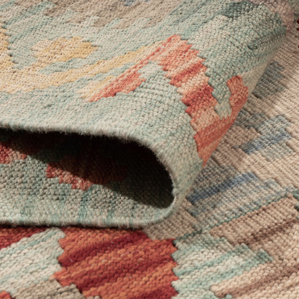 Kelim Carpet - Splash - 183 x 127 cm - flerfarvet