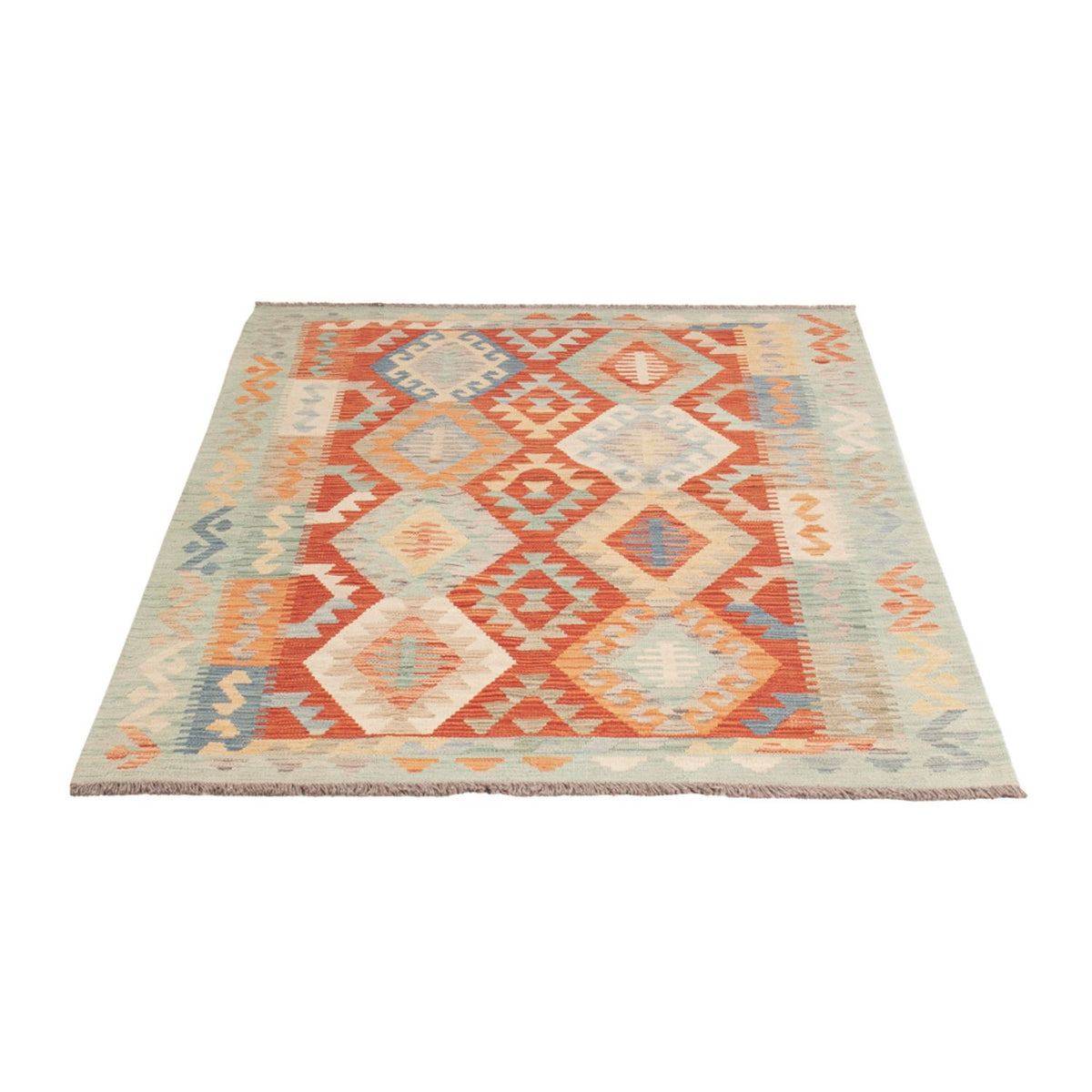 Kelim Carpet - Splash - 183 x 127 cm - flerfarvet