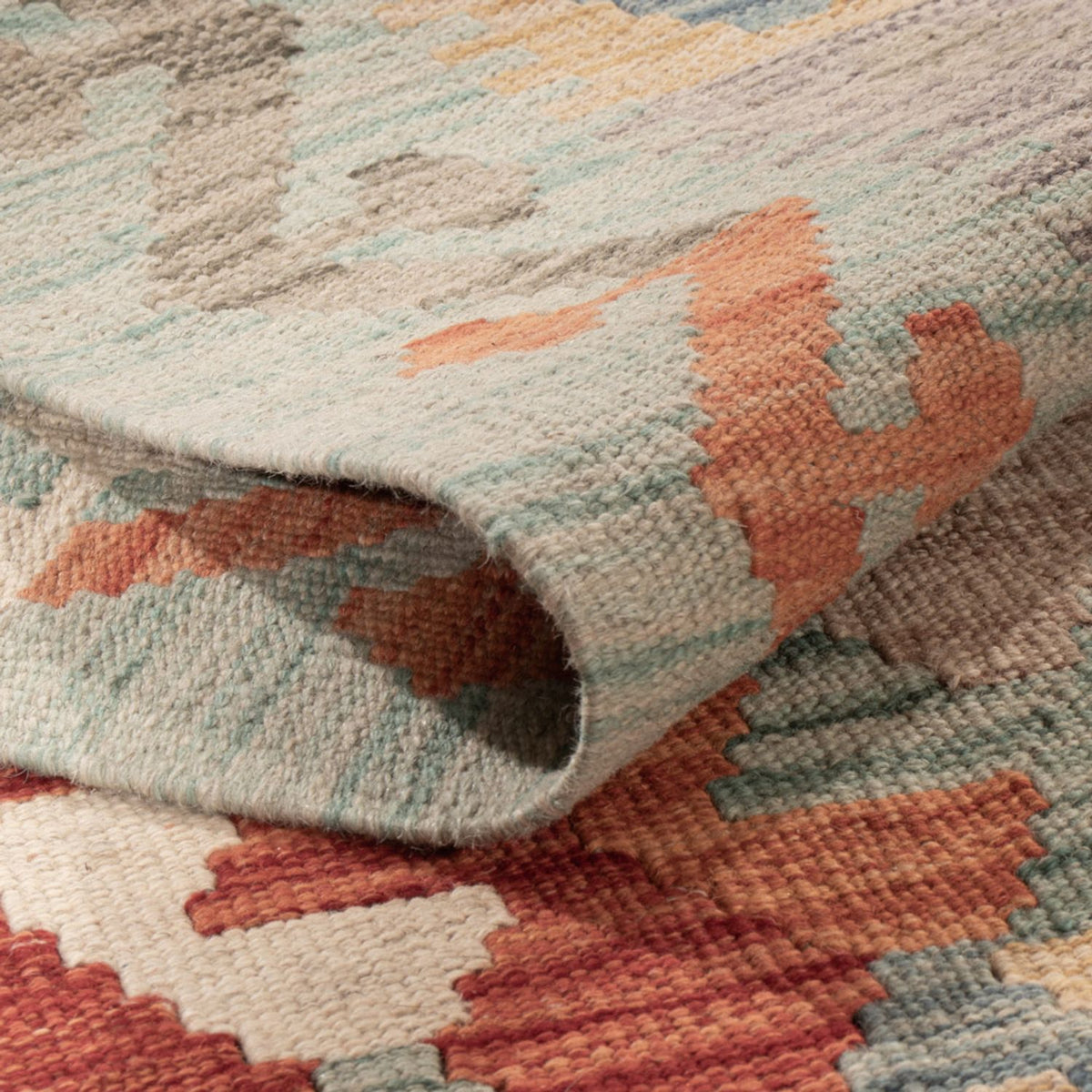 Kelim Carpet - Splash - 180 x 127 cm - flerfarvet