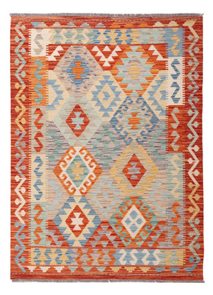 Kelim Carpet - Splash - 177 x 128 cm - flerfarvet