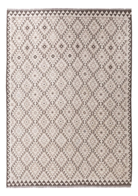 Kelim Carpet - Splash - 291 x 208 cm - lysegrå