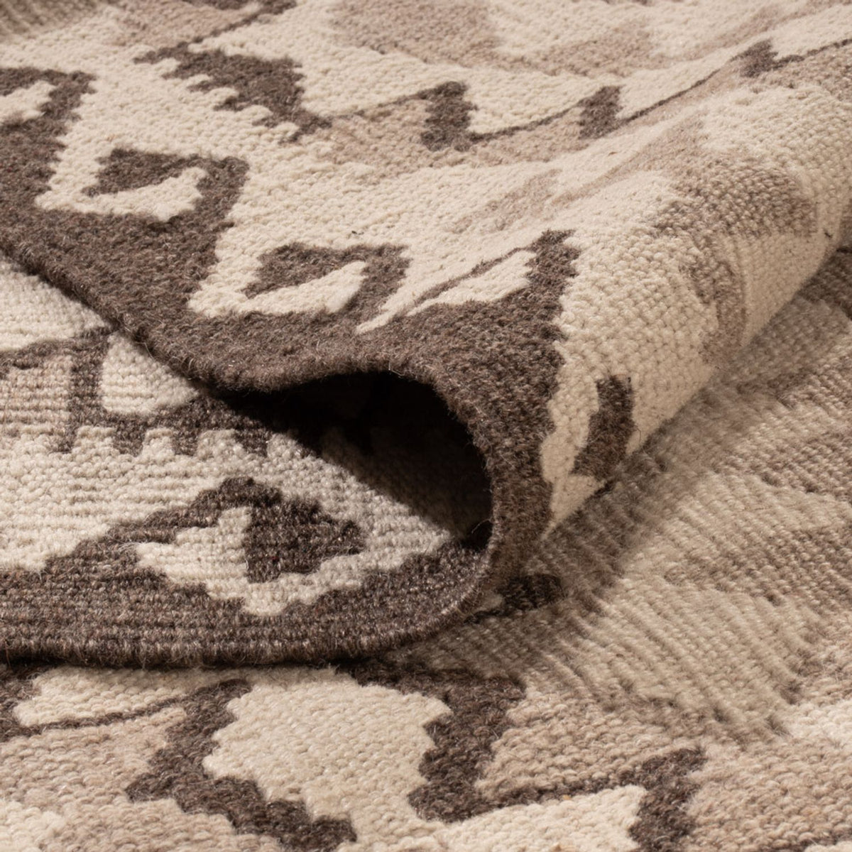 Kelim Carpet - Splash - 291 x 208 cm - lysegrå