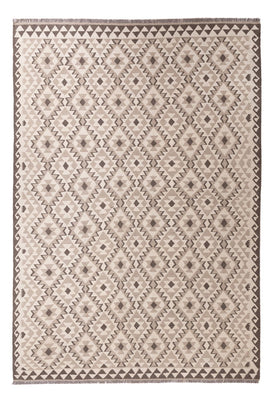 Kelim Carpet - Splash - 290 x 202 cm - lysegrå