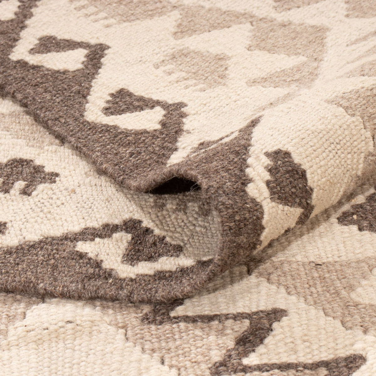 Kelim Carpet - Splash - 290 x 202 cm - lysegrå