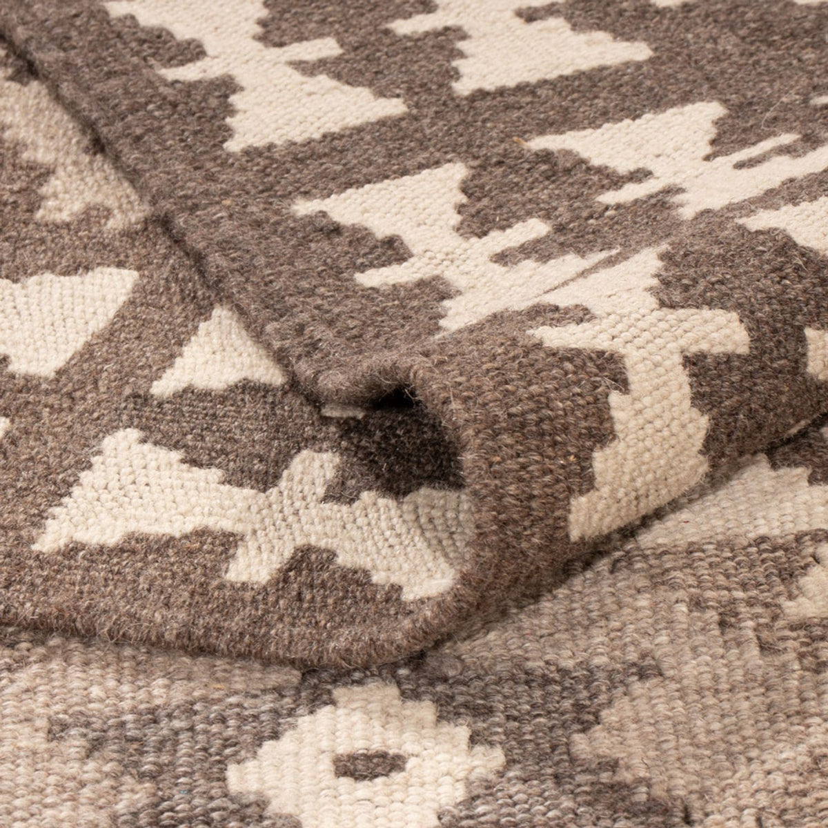 Kelim Carpet - Splash - 293 x 198 cm - lysegrå