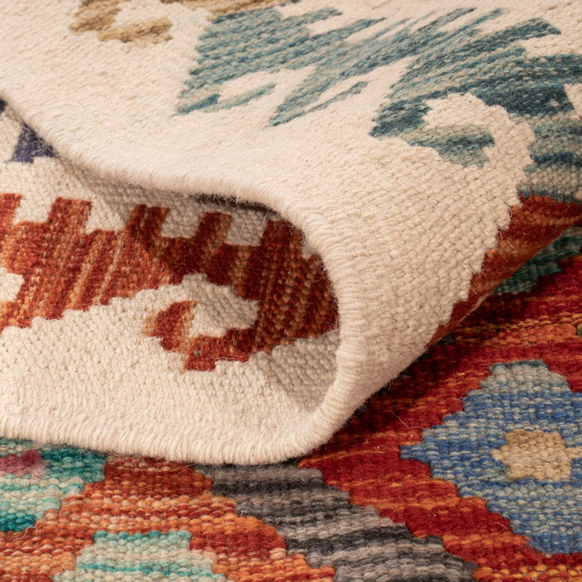 Kelim Carpet - Splash - 292 x 214 cm - flerfarvet