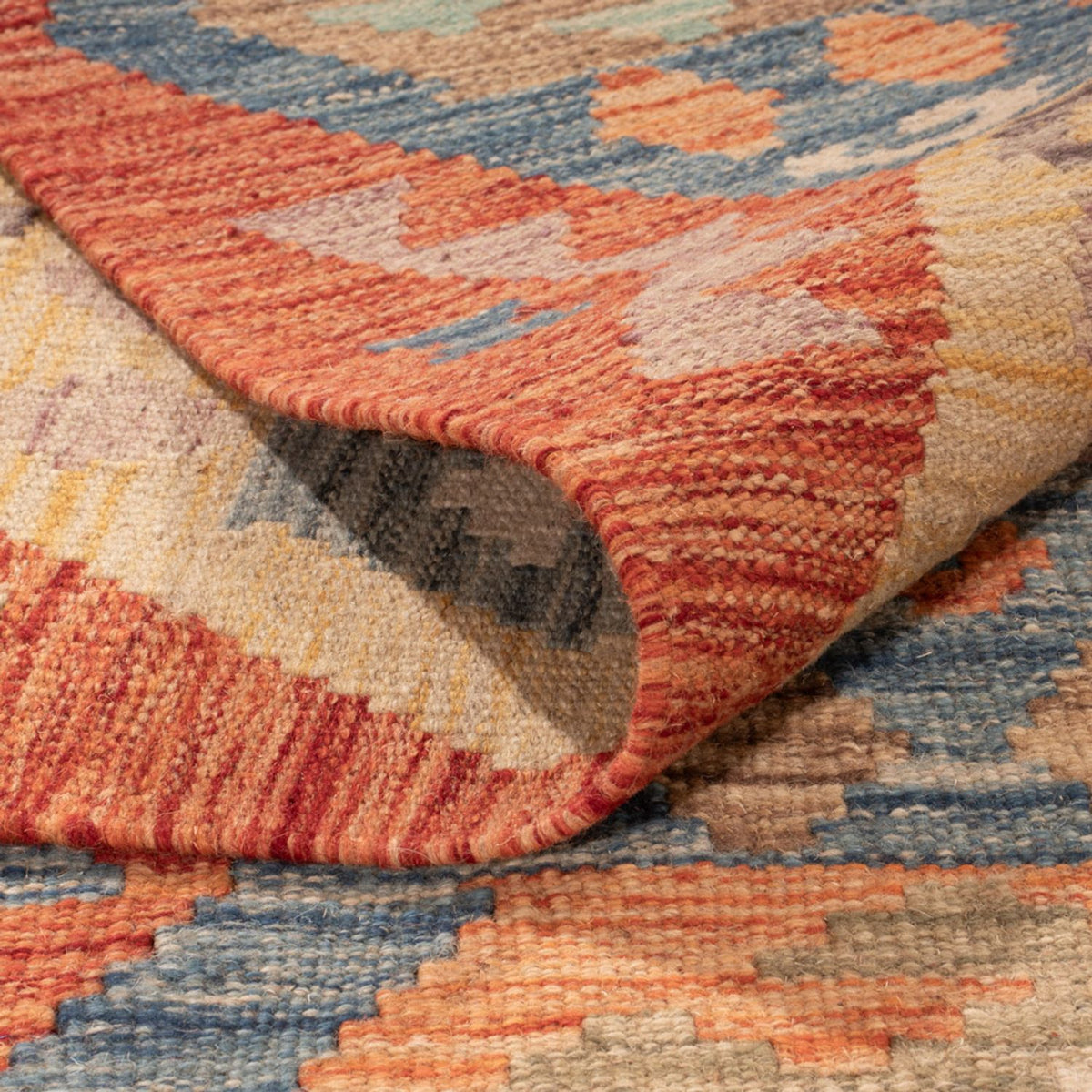 Kelim Carpet - Splash - 310 x 204 cm - flerfarvet