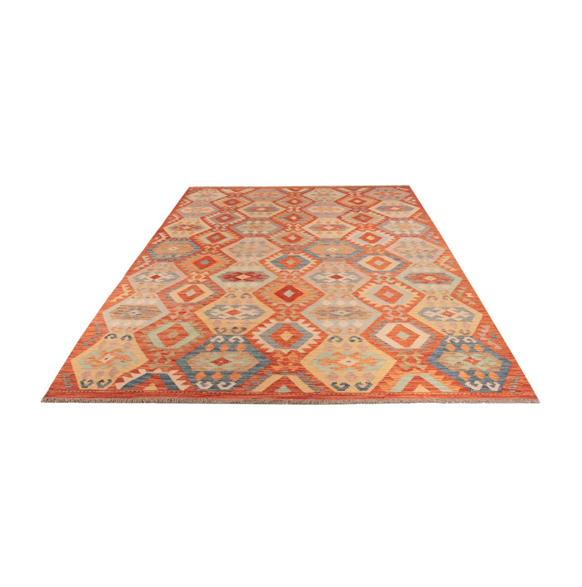 Kelim Carpet - Splash - 310 x 204 cm - flerfarvet