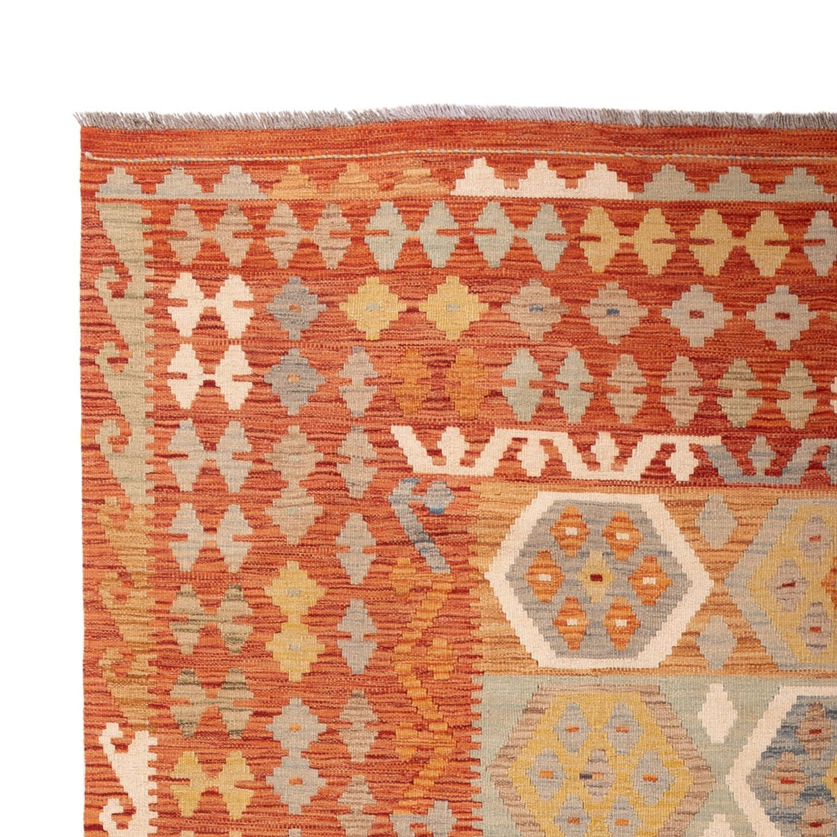 Kelim Carpet - Splash - 298 x 197 cm - flerfarvet