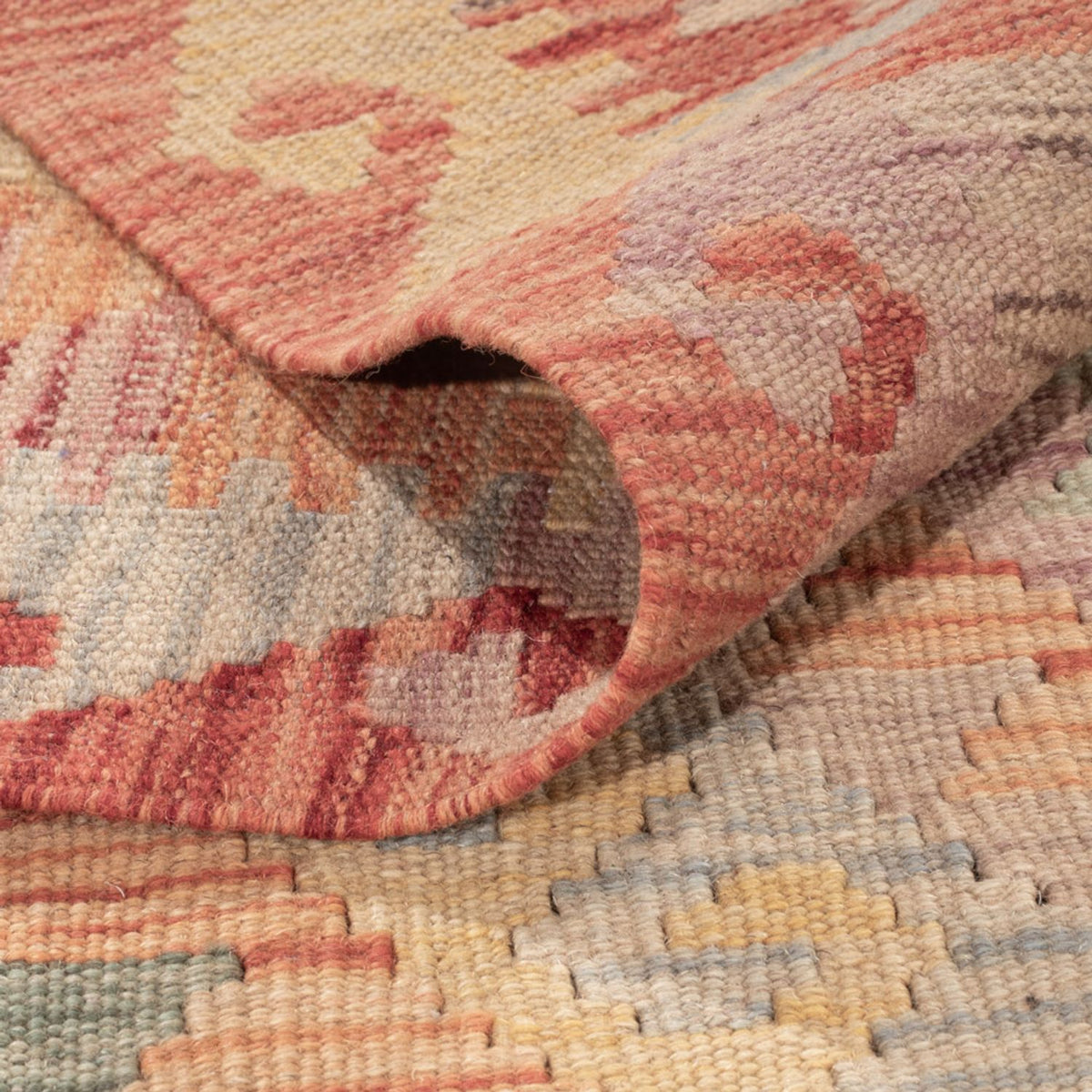 Kelim Carpet - Splash - 175 x 118 cm - flerfarvet