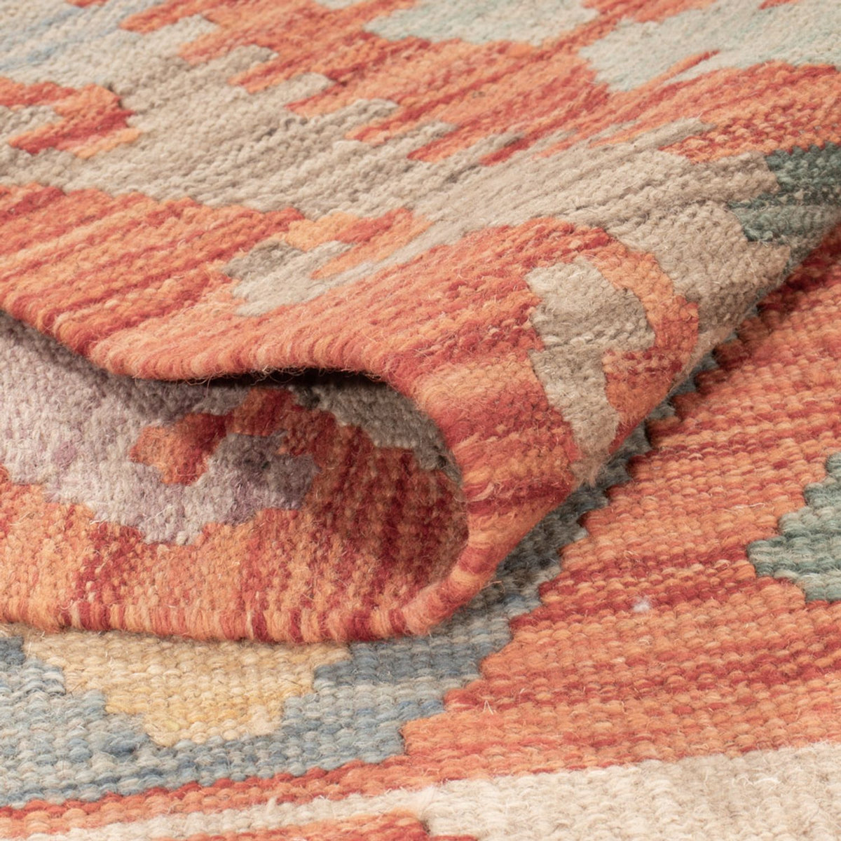 Kelim Carpet - Splash - 182 x 124 cm - flerfarvet