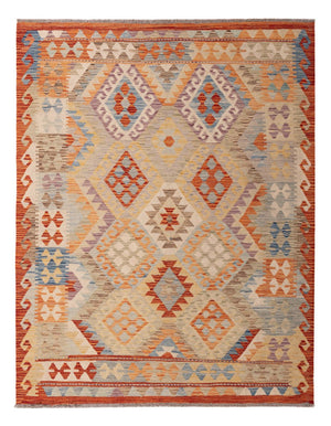 Kelim Carpet - Splash - 170 x 132 cm - flerfarvet