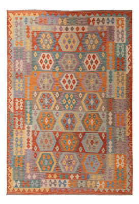 Kelim Carpet - Splash - 294 x 203 cm - flerfarvet