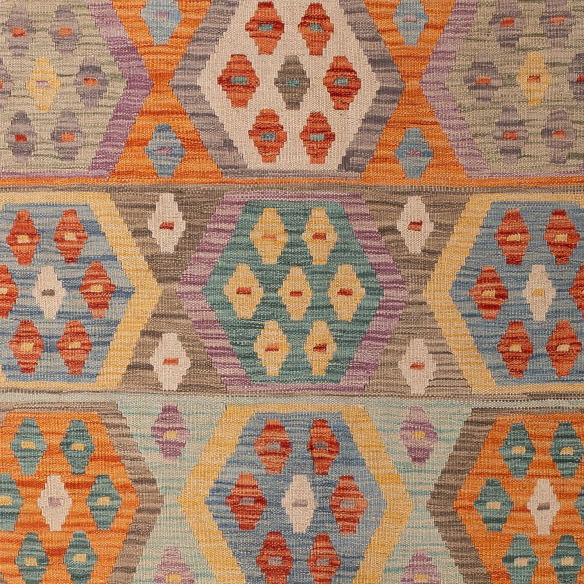 Kelim Carpet - Splash - 294 x 203 cm - flerfarvet