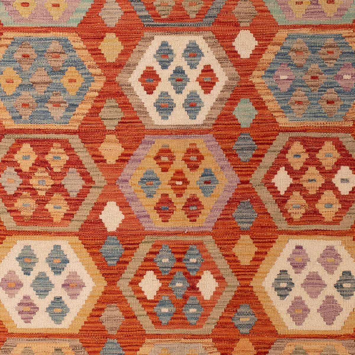 Kelim Carpet - Splash - 295 x 195 cm - flerfarvet