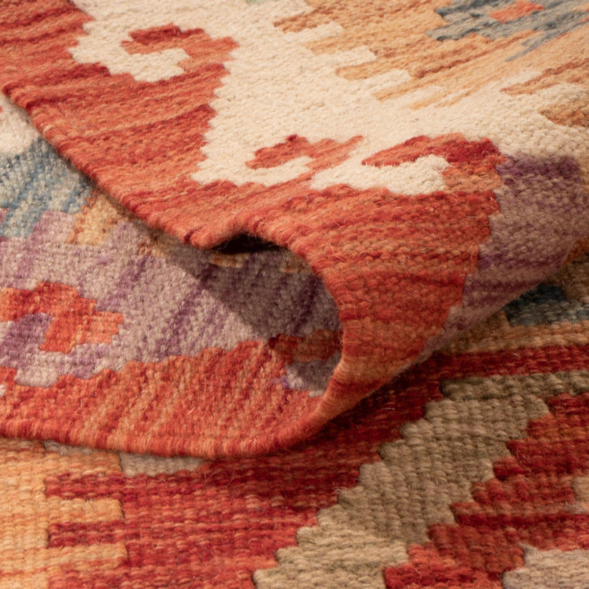 Kelim Carpet - Splash - 295 x 195 cm - flerfarvet