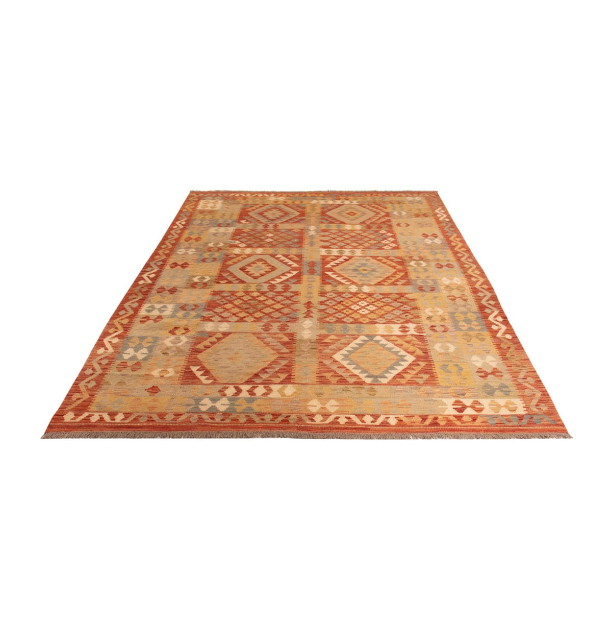 Kelim Carpet - Splash - 287 x 191 cm - flerfarvet