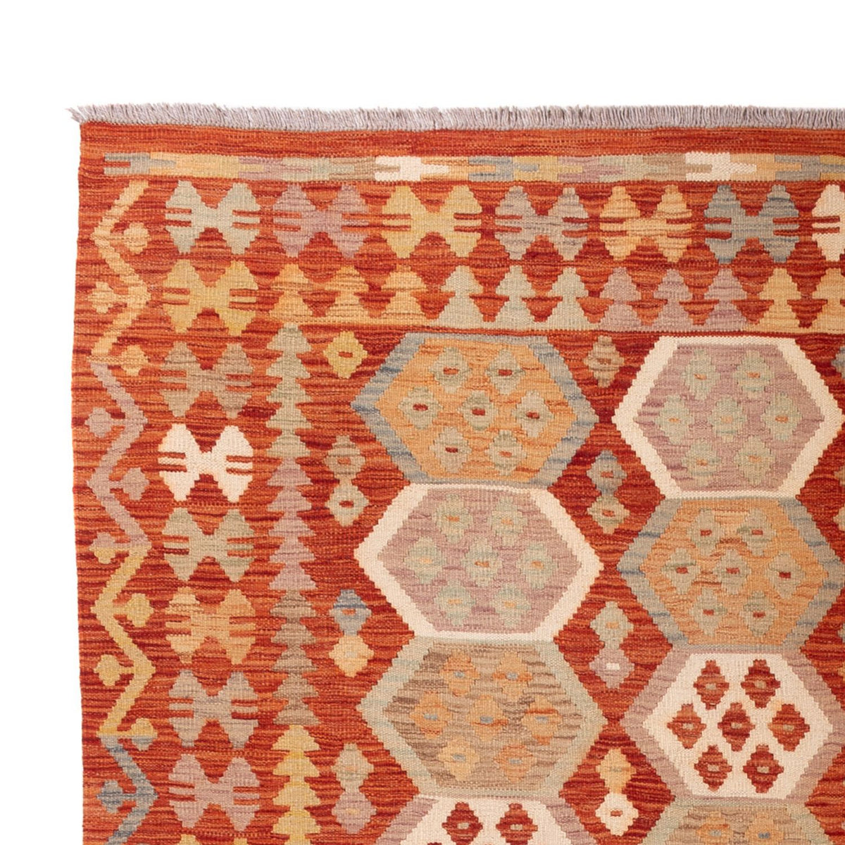 Kelim Carpet - Splash - 289 x 203 cm - flerfarvet