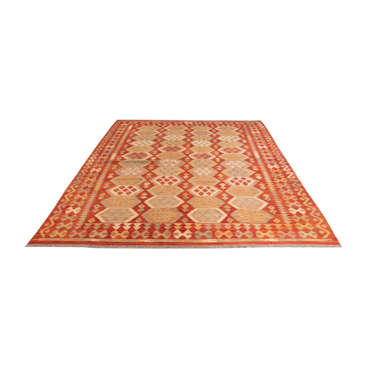 Kelim Carpet - Splash - 289 x 203 cm - flerfarvet