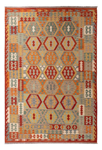 Kelim Carpet - Splash - 294 x 202 cm - flerfarvet