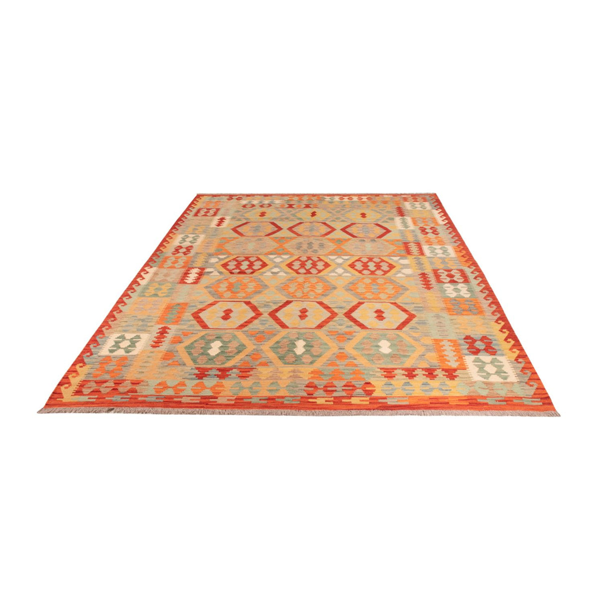Kelim Carpet - Splash - 294 x 202 cm - flerfarvet