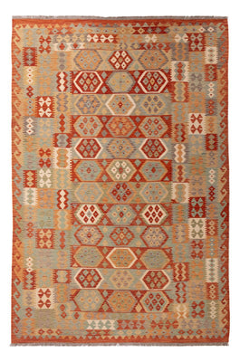 Kelim Carpet - Splash - 306 x 203 cm - flerfarvet