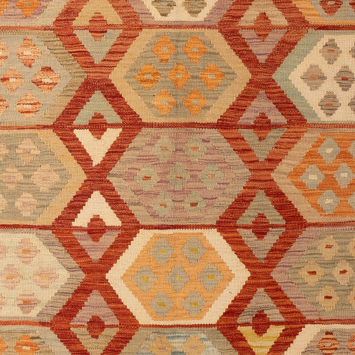 Kelim Carpet - Splash - 302 x 198 cm - flerfarvet