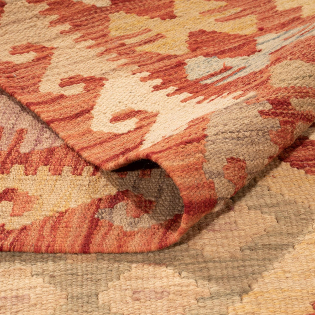 Kelim Carpet - Splash - 302 x 198 cm - flerfarvet