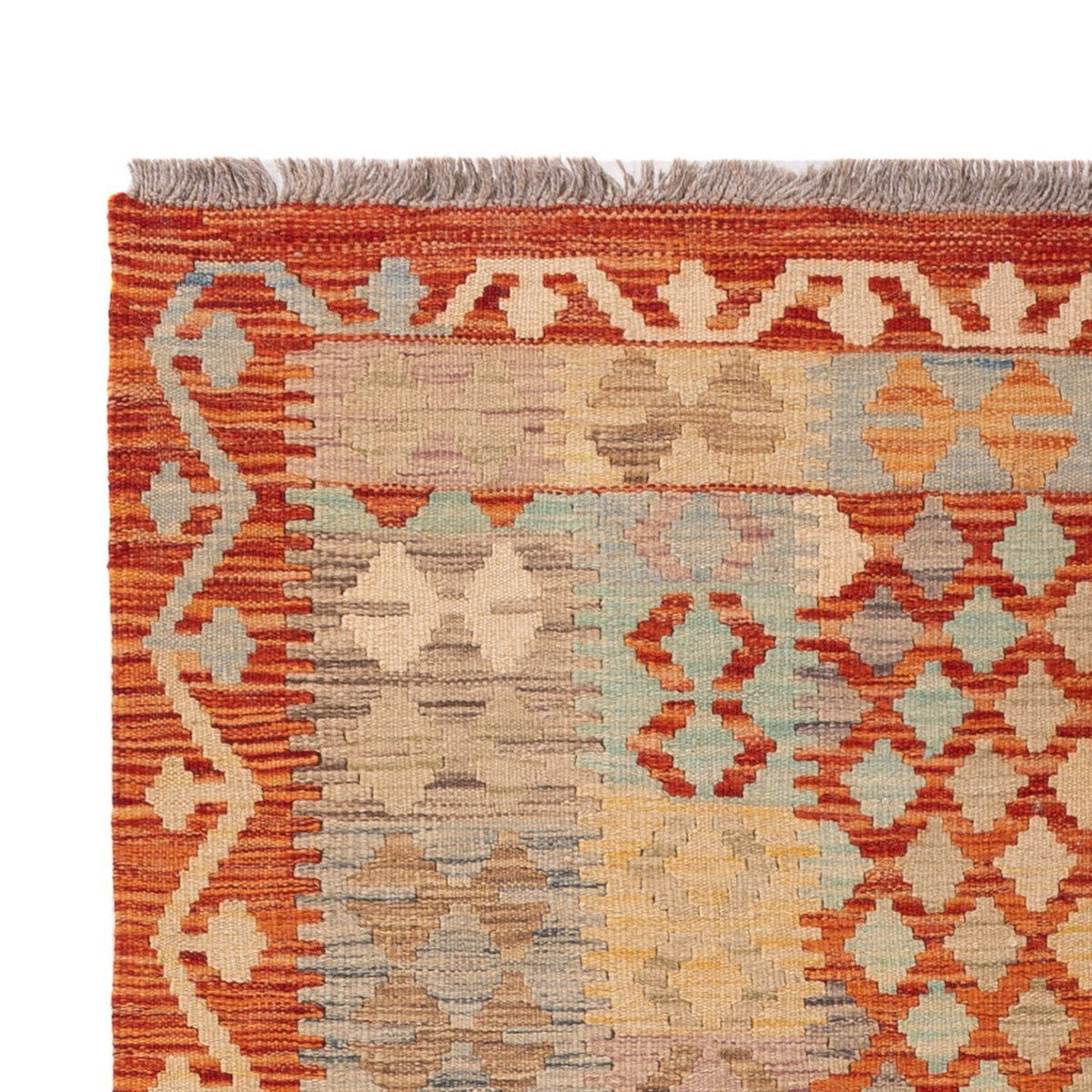 Kelim Carpet - Splash - 200 x 122 cm - flerfarvet