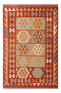 Kelim Carpet - Splash - 185 x 122 cm - flerfarvet