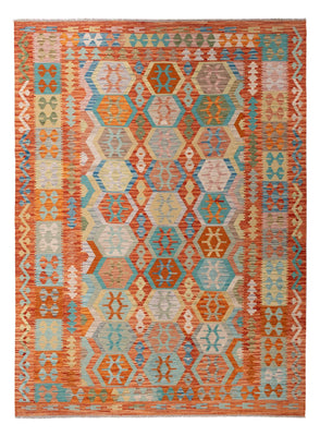 Kelim Carpet - Splash - 294 x 210 cm - flerfarvet