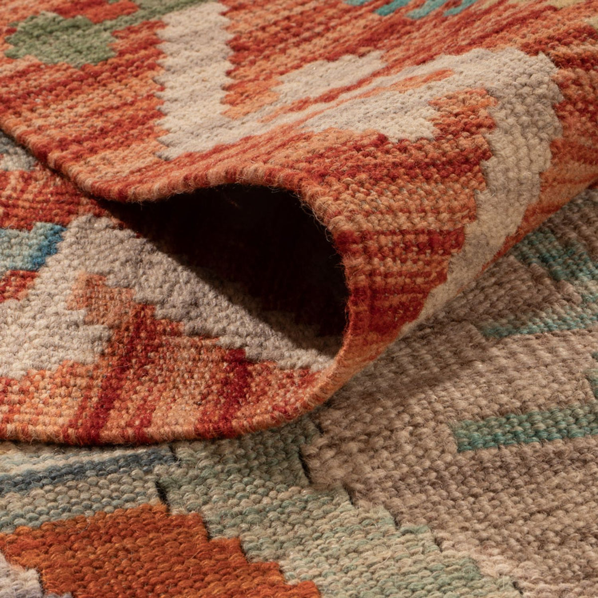 Kelim Carpet - Splash - 294 x 210 cm - flerfarvet