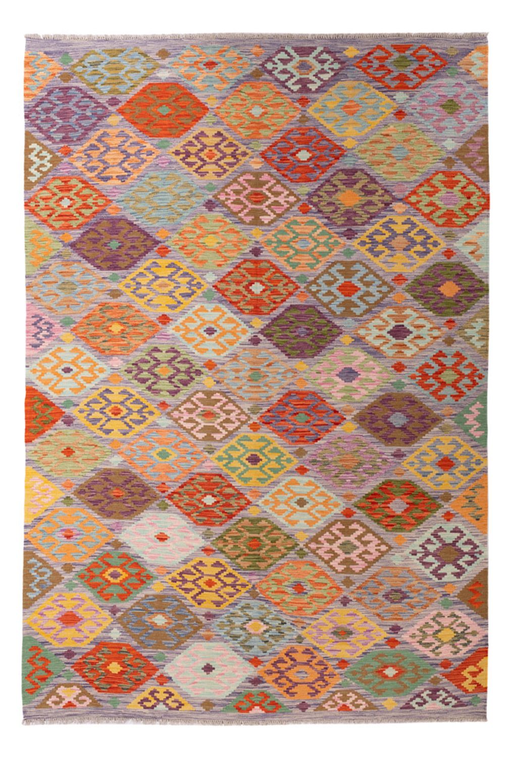 Kelim Carpet - Splash - 292 x 204 cm - flerfarvet