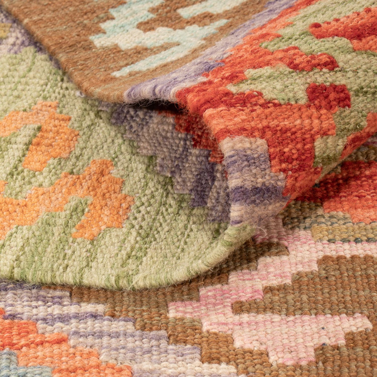 Kelim Carpet - Splash - 292 x 204 cm - flerfarvet