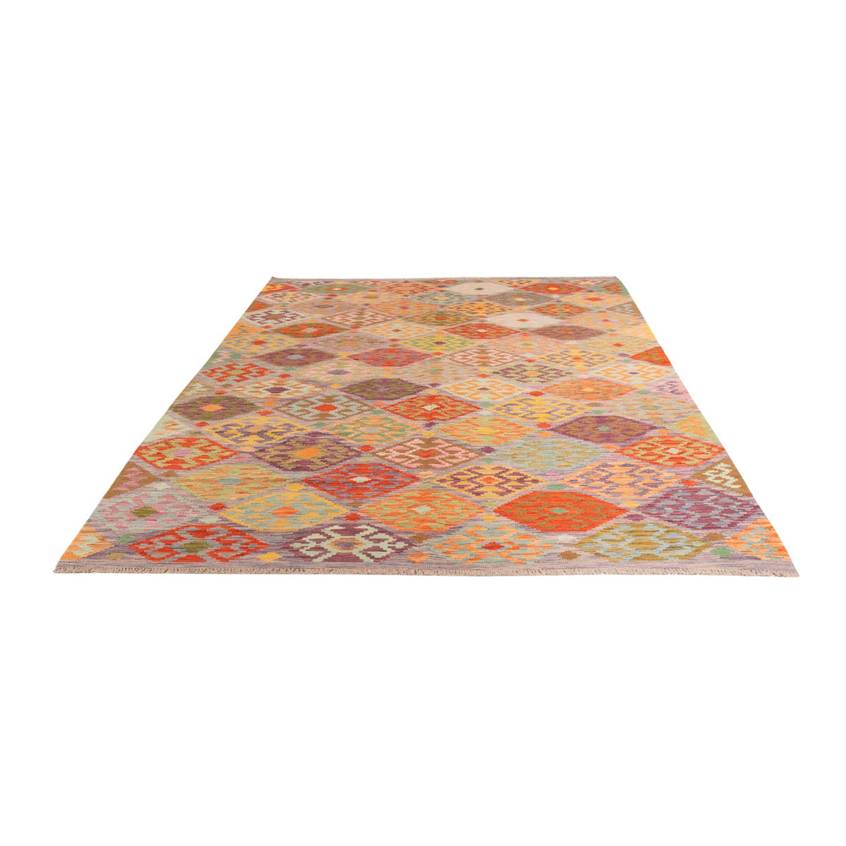 Kelim Carpet - Splash - 292 x 204 cm - flerfarvet