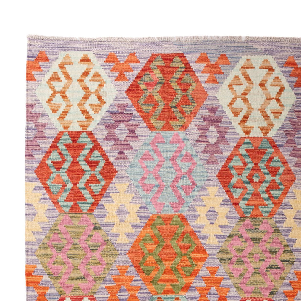 Kelim Carpet - Splash - 290 x 214 cm - flerfarvet