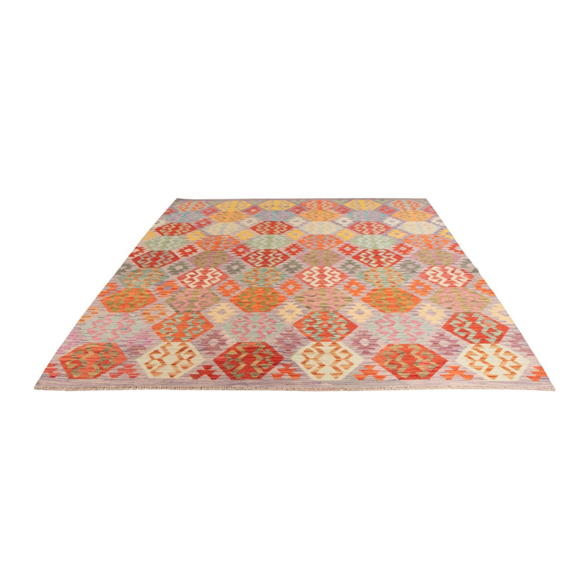 Kelim Carpet - Splash - 290 x 214 cm - flerfarvet