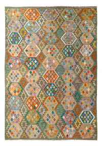 Kelim Carpet - Splash - 299 x 200 cm - flerfarvet