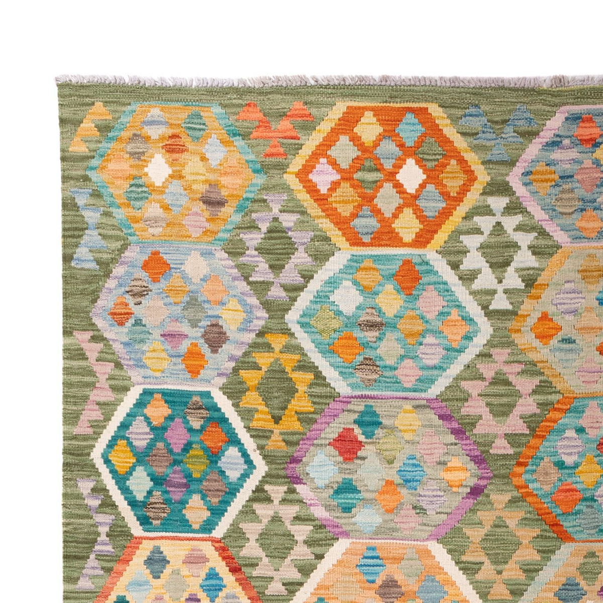 Kelim Carpet - Splash - 299 x 200 cm - flerfarvet