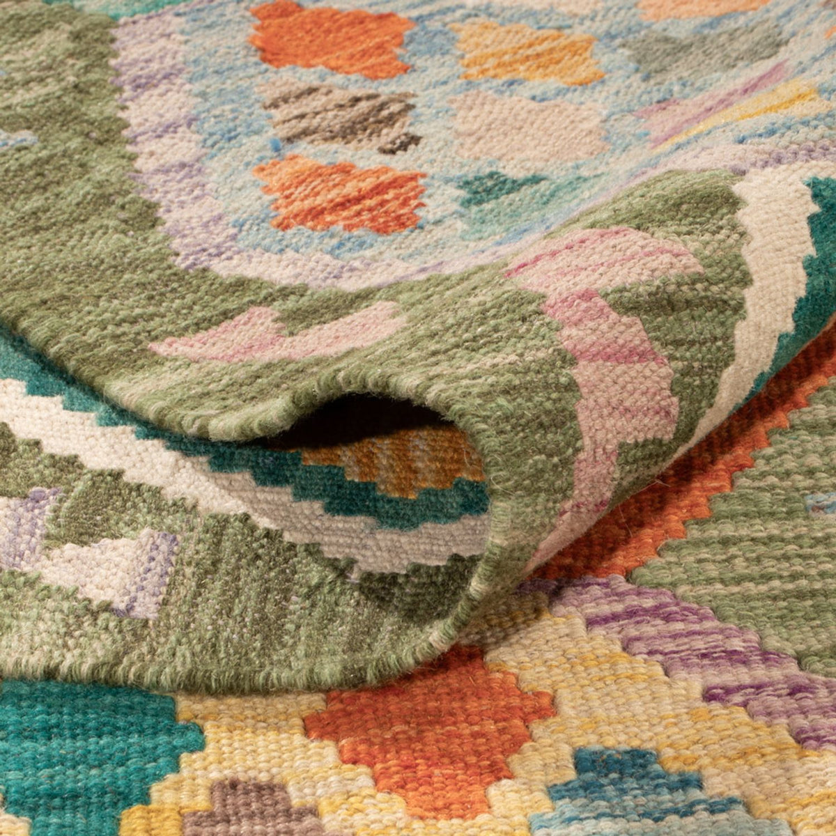 Kelim Carpet - Splash - 299 x 200 cm - flerfarvet