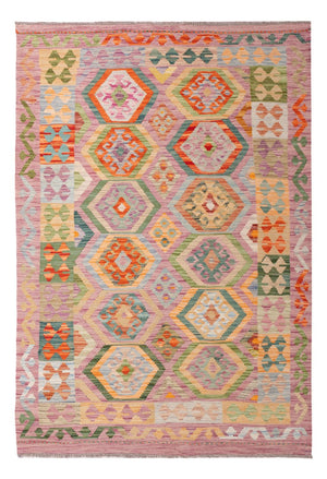 Kelim Carpet - Splash - 187 x 127 cm - flerfarvet