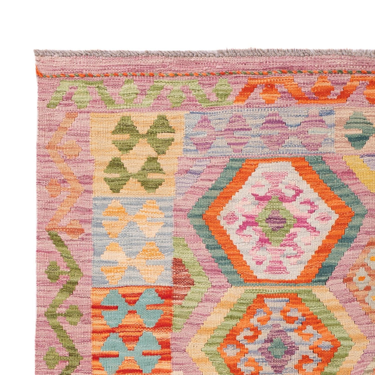 Kelim Carpet - Splash - 187 x 127 cm - flerfarvet