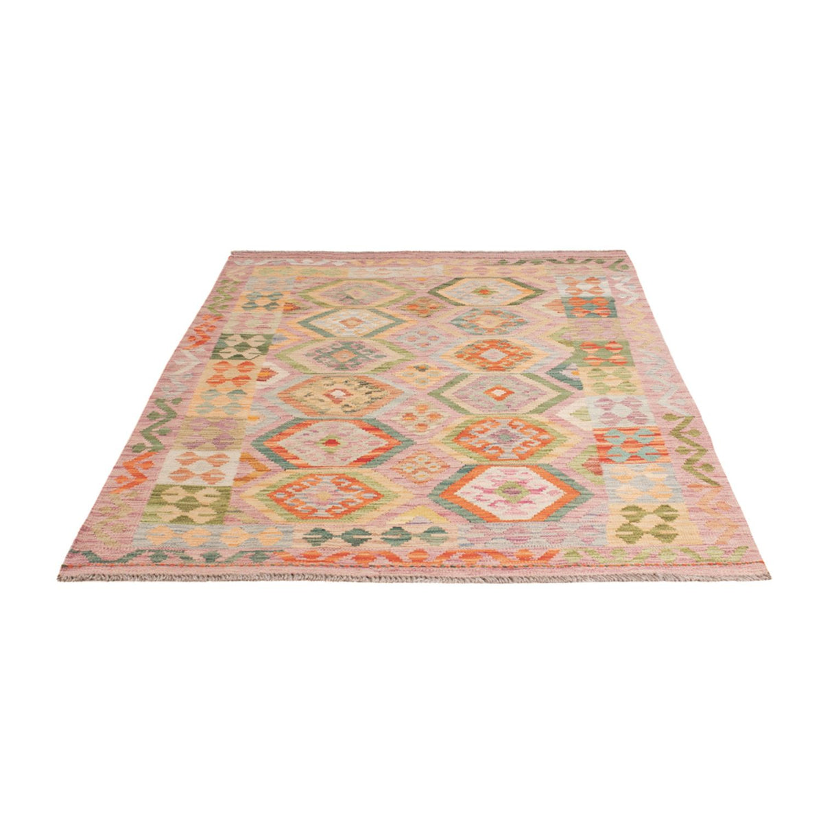 Kelim Carpet - Splash - 187 x 127 cm - flerfarvet