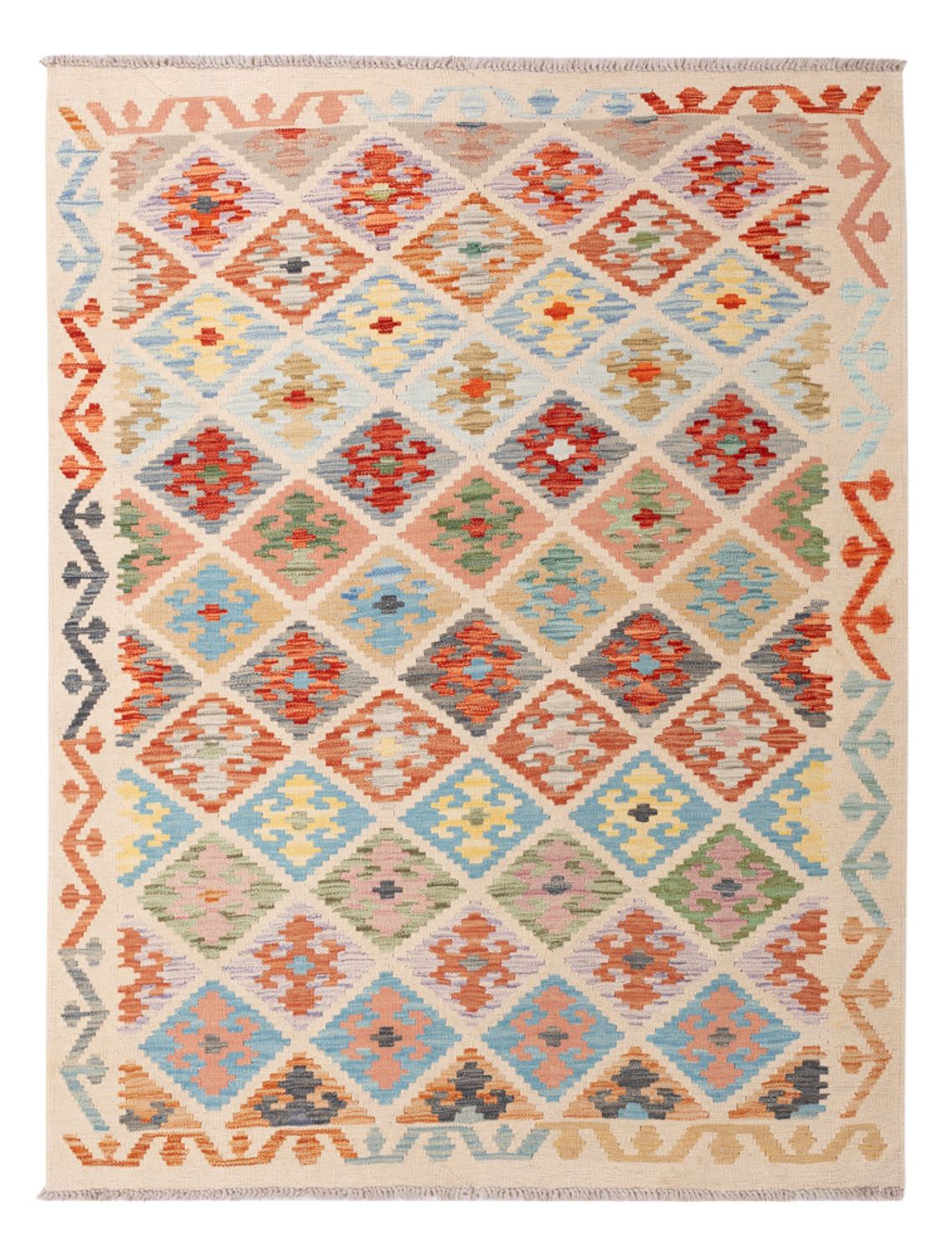 Kelim Carpet - Splash - 171 x 129 cm - flerfarvet