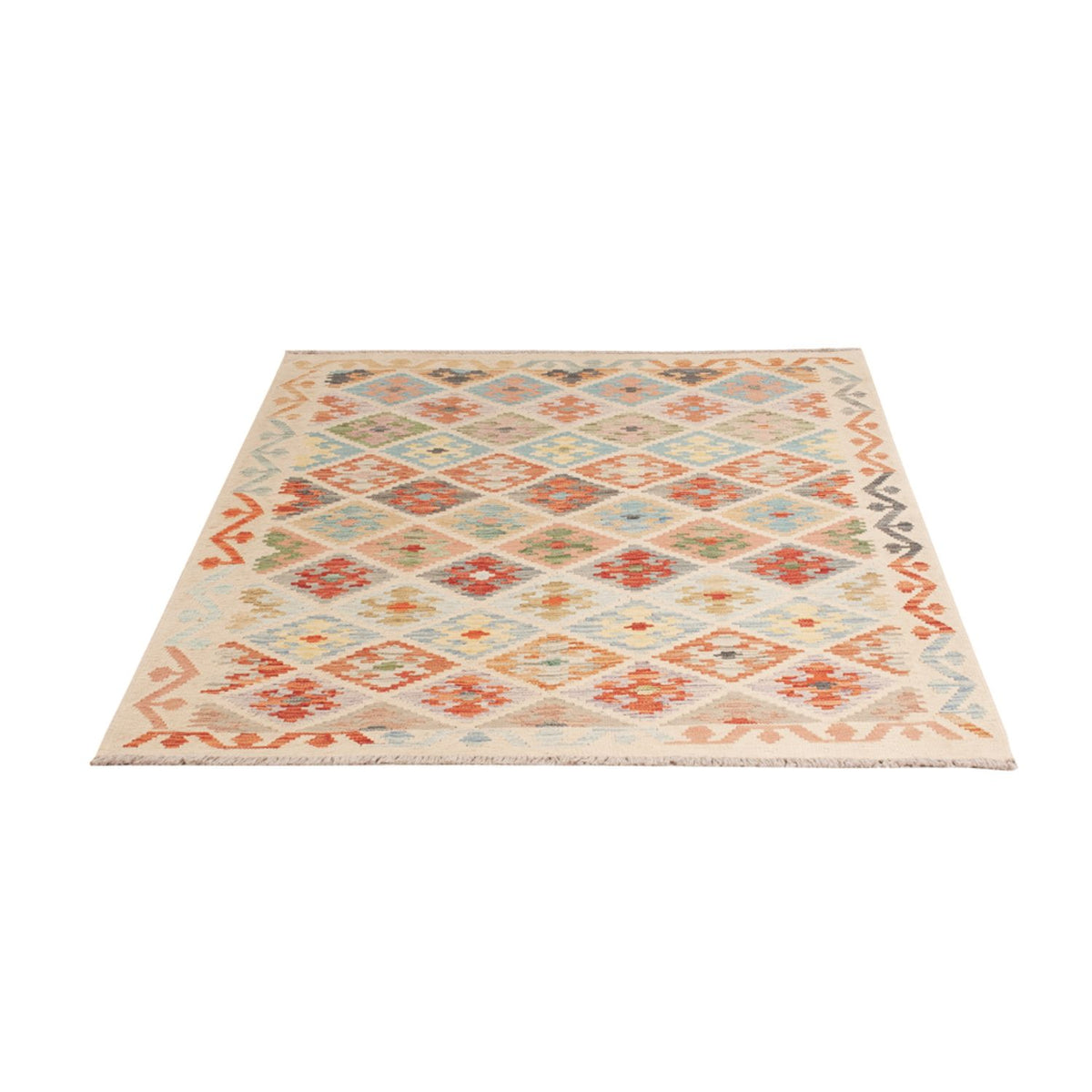 Kelim Carpet - Splash - 171 x 129 cm - flerfarvet