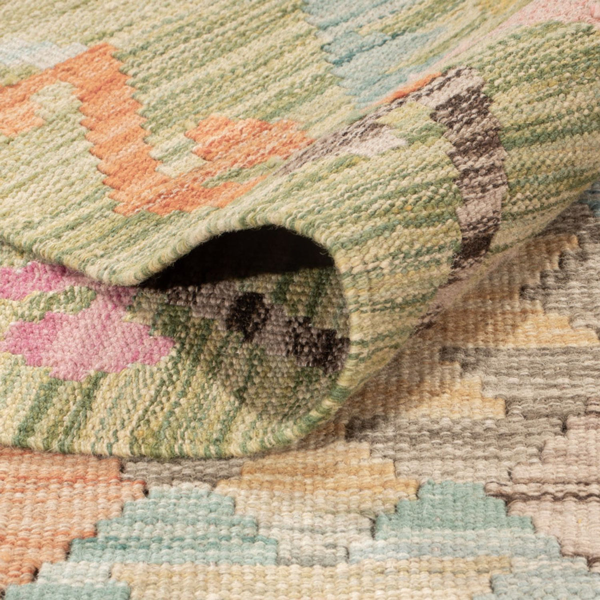 Kelim Carpet - Splash - 181 x 120 cm - flerfarvet